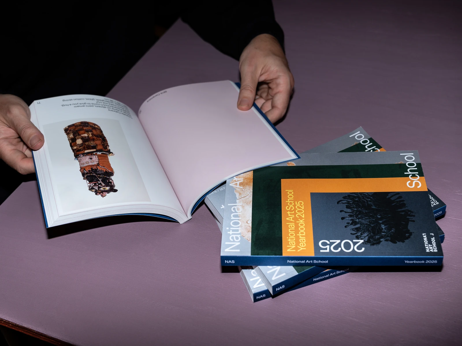 National Art School publication in hand