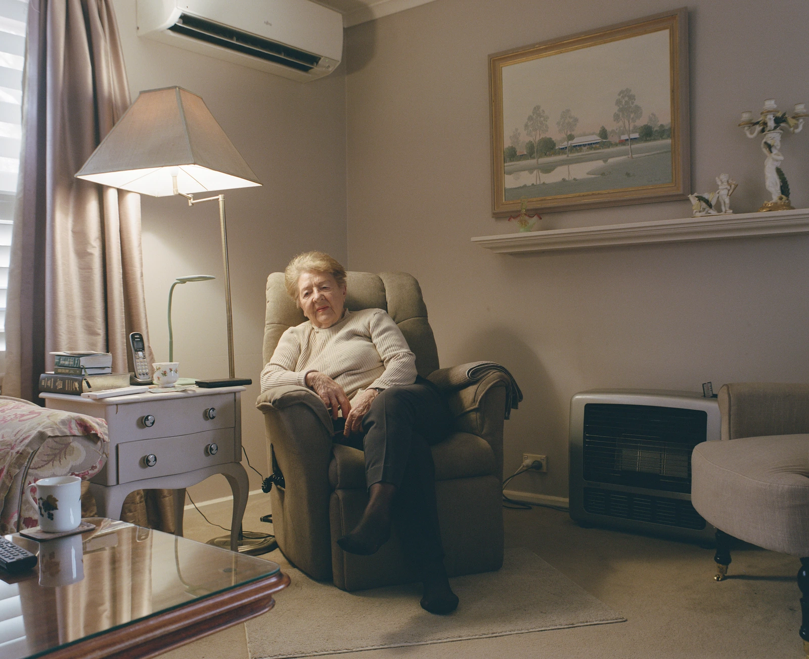 Pauline (Nan) - 2025 — Pauline (Nan) seated in her living-room chair